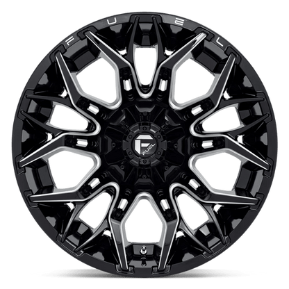 Fuel 1PC | D769 TWITCH | 22.0x12.00 | 8X170 | -44 | GLOSSY BLACK MILLED