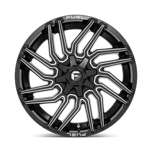Fuel 1PC | D773 TYPHOON | 22.0x10.00 | 8X180 | -18 | GLOSS BLACK MILLED