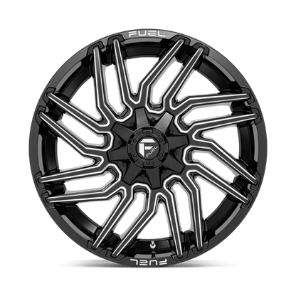 Fuel 1PC | D773 TYPHOON | 22.0x10.00 | 8X180 | -18 | GLOSS BLACK MILLED