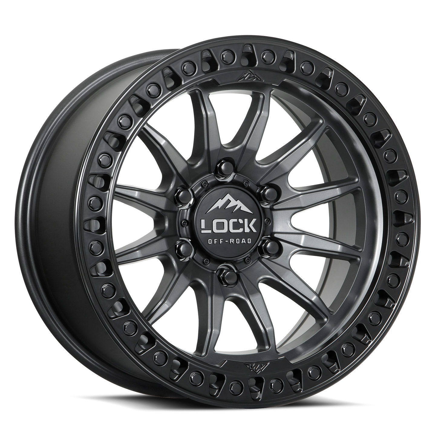 TRAIL | 20X10 | 6X135 | -18 | MATTE GREY W MATTE BLACK RING | TRAIL-2163MGMBR