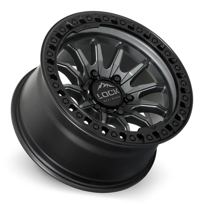 TRAIL | 20X9 | 5X127 | +1 | MATTE GREY W MATTE BLACK RING | TRAIL-2957MGMBR