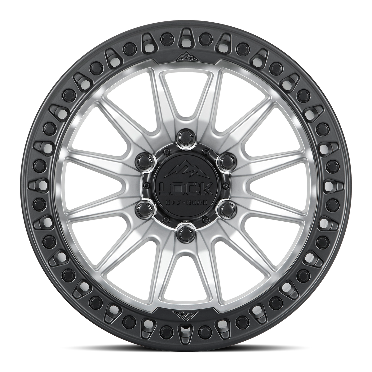 TRAIL | 20X10 | 8X180 | -18 | MATTE SILVER W MATTE BLACK RING | TRAIL-2188MSMBR
