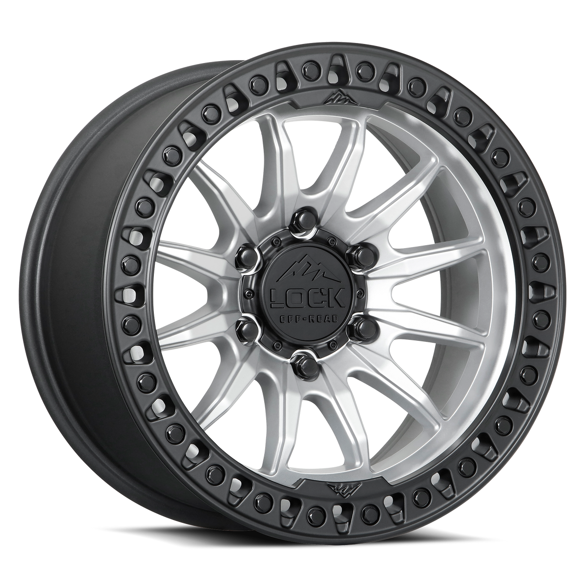 TRAIL | 17X8.5 | 6X135 | +25 | MATTE SILVER W MATTE BLACK RING | TRAIL-78563MSMBR25
