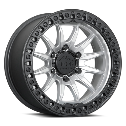 TRAIL | 17X8.5 | 6X135 | +25 | MATTE SILVER W MATTE BLACK RING | TRAIL-78563MSMBR25