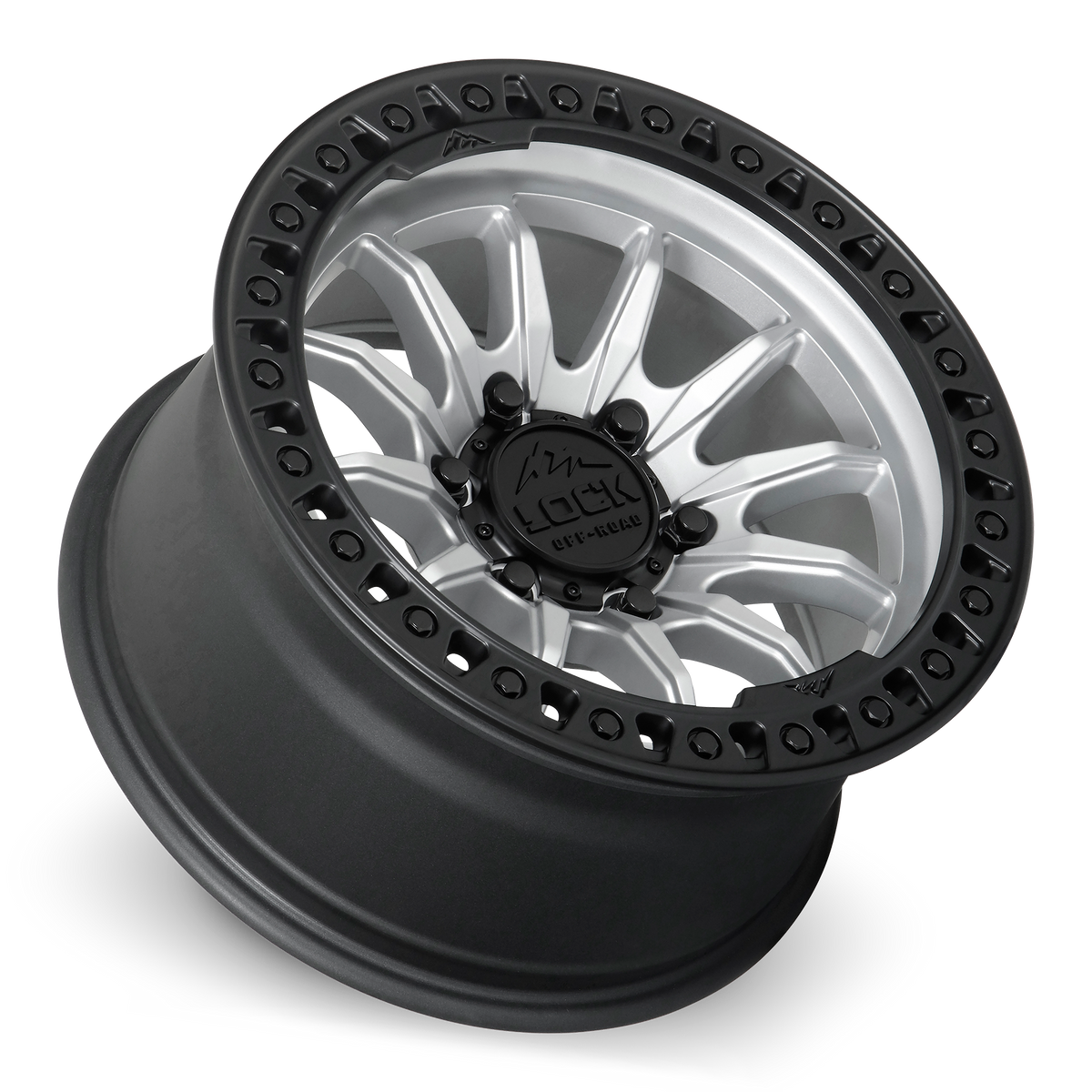 TRAIL | 17X8.5 | 6X135 | +25 | MATTE SILVER W MATTE BLACK RING | TRAIL-78563MSMBR25