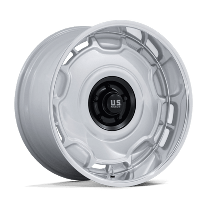 US Mag 1PC | UC146 ARLINGTON | 22.0x10.50 | 5X127 | 12 | SILVER M-BLK CENTER W/ DC-LIP