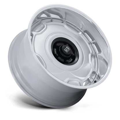 US Mag 1PC | UC146 ARLINGTON | 22.0x9.00 | 5X127 | 15 | SILVER M-BLK CENTER W/ DC-LIP