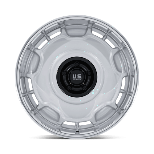 US Mag 1PC | UC146 ARLINGTON | 22.0x9.00 | 5X127 | 15 | SILVER M-BLK CENTER W/ DC-LIP