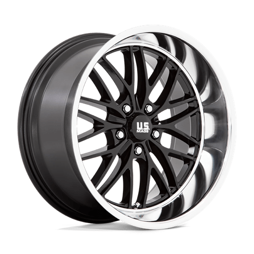 US Mag 1PC | U138 SANTA CRUZ | 20.0x10.00 | 5X120.65 | 6 | GLOSS BLACK W/ DIAMOND CUT LIP