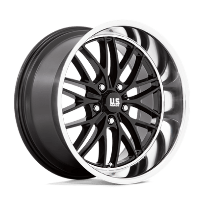 US Mag 1PC | U138 SANTA CRUZ | 20.0x10.00 | 5X120.65 | 6 | GLOSS BLACK W/ DIAMOND CUT LIP