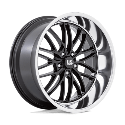US Mag 1PC | U138 SANTA CRUZ | 22.0x10.50 | 5X127 | 0 | GLOSS BLACK W/ DIAMOND CUT LIP