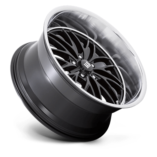 US Mag 1PC | U138 SANTA CRUZ | 22.0x10.50 | 5X127 | 0 | GLOSS BLACK W/ DIAMOND CUT LIP