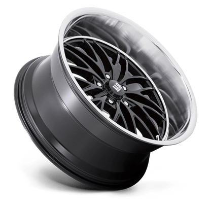 US Mag 1PC | U138 SANTA CRUZ | 22.0x10.50 | 5X127 | 0 | GLOSS BLACK W/ DIAMOND CUT LIP