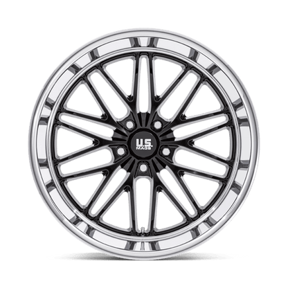 US Mag 1PC | U138 SANTA CRUZ | 22.0x10.50 | 5X127 | 0 | GLOSS BLACK W/ DIAMOND CUT LIP