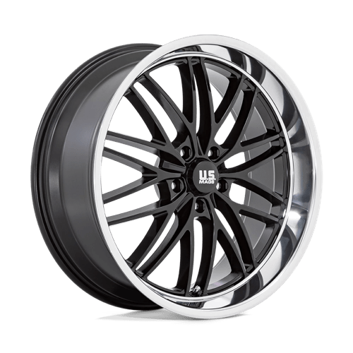 US Mag 1PC | U138 SANTA CRUZ | 22.0x9.00 | 5X127 | 15 | GLOSS BLACK W/ DIAMOND CUT LIP