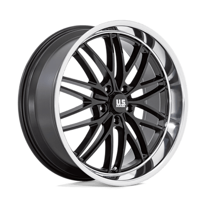 US Mag 1PC | U138 SANTA CRUZ | 22.0x9.00 | 5X127 | 15 | GLOSS BLACK W/ DIAMOND CUT LIP