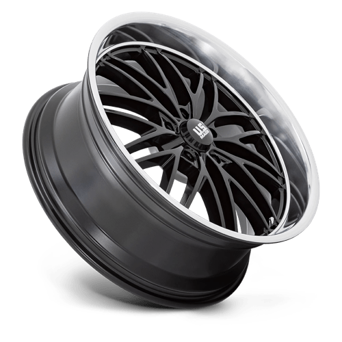 US Mag 1PC | U138 SANTA CRUZ | 22.0x9.00 | 5X127 | 15 | GLOSS BLACK W/ DIAMOND CUT LIP