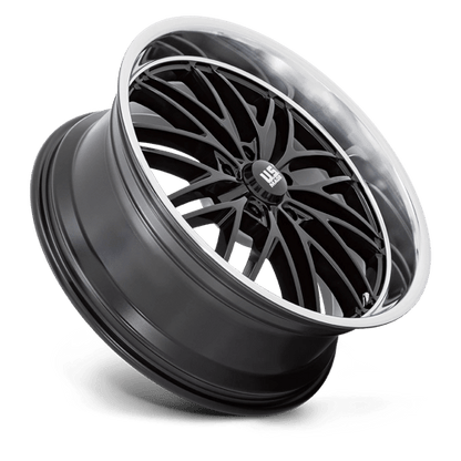 US Mag 1PC | U138 SANTA CRUZ | 22.0x9.00 | 5X127 | 15 | GLOSS BLACK W/ DIAMOND CUT LIP