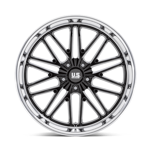 US Mag 1PC | U138 SANTA CRUZ | 22.0x9.00 | 5X127 | 15 | GLOSS BLACK W/ DIAMOND CUT LIP