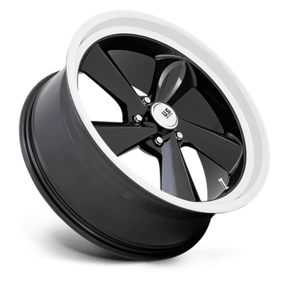 US Mag 1PC | U136 TS | 22.0x9.00 | 5X120.65 | 15 | GLOSS BLACK W/ DIAMOND CUT LIP