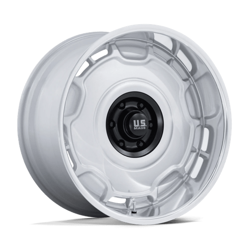 US Mag 1PC | UC146 ARLINGTON | 22.0x10.50 | 6X139.7 | 12 | SILVER M-BLK CENTER W/ DC-LIP