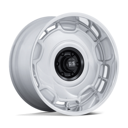 US Mag 1PC | UC146 ARLINGTON | 22.0x10.50 | 6X139.7 | 0 | SILVER M-BLK CENTER W/ DC-LIP