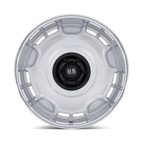 US Mag 1PC | UC146 ARLINGTON | 22.0x10.50 | 6X139.7 | 12 | SILVER M-BLK CENTER W/ DC-LIP