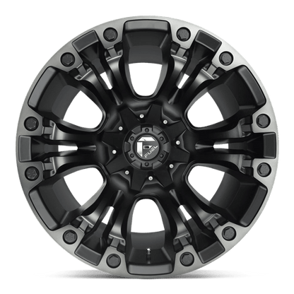 Fuel 1PC | D851 VAPOR | 18.0x9.00 | 8X165.1 | -12 | MATTE BLACK GRAY TINT
