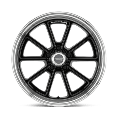 American Racing Vintage | VN510 DRAFT | 20.0x10.00 | 5X127 | 6 | GLOSS BLACK W/ DIAMOND CUT LIP