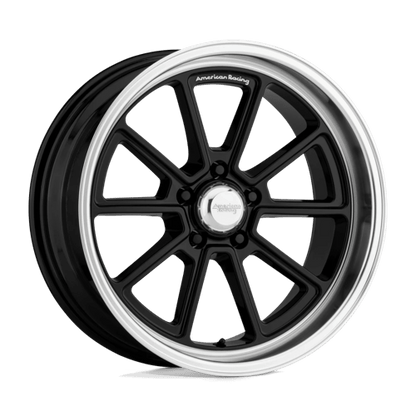 American Racing Vintage | VN510 DRAFT | 18.0x10.00 | 5X127 | 12 | GLOSS BLACK W/ DIAMOND CUT LIP
