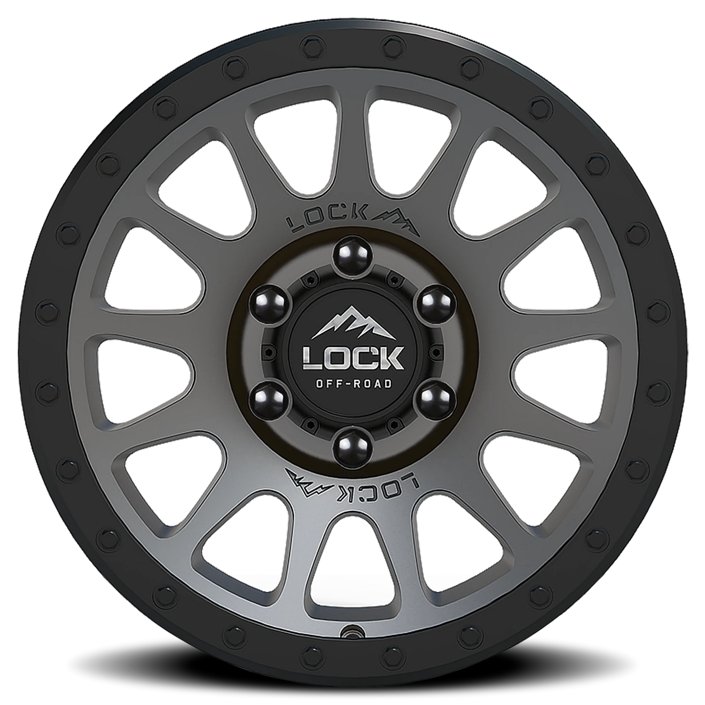 YOSEMITE | 17X9 | 5X127 | +0 | MATTE GREY W MATTE BLACK RING | YOSEMITE-7957MGMBR - Image 3