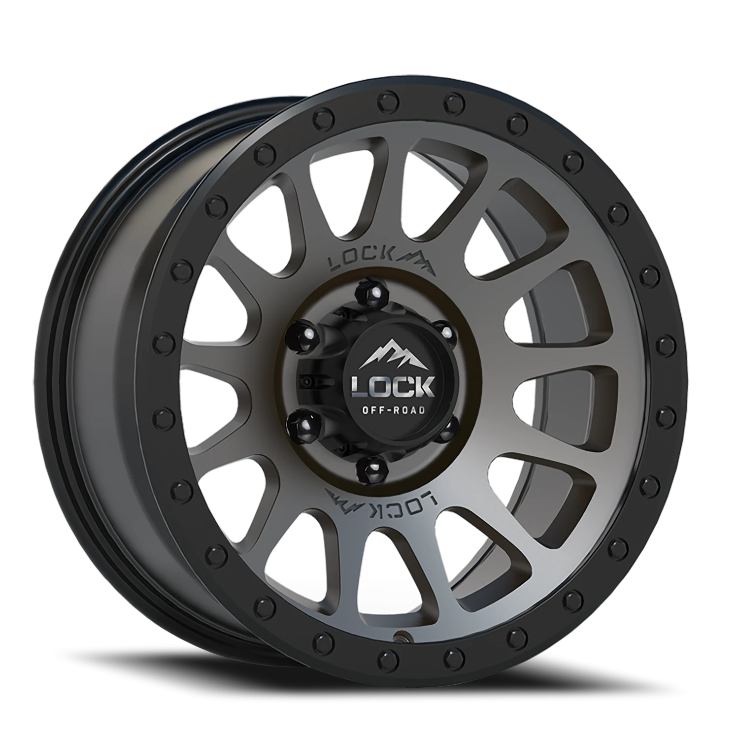 YOSEMITE | 20X10 | 6X135 | -18 | MATTE GREY W MATTE BLACK RING | YOSEMITE-2163MGMBR