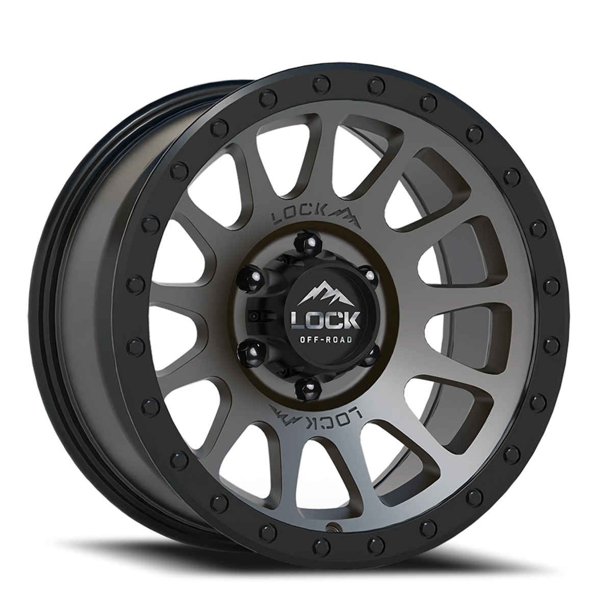 YOSEMITE | 20X9 | 6X135 | +18 | MATTE GREY W MATTE BLACK RING | YOSEMITE-2963MGMBR
