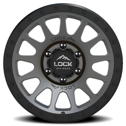 YOSEMITE | 17X9 | 6X135 | +0 | MATTE GREY W MATTE BLACK RING | YOSEMITE-7963MGMBR - Image 3