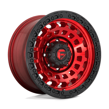 Fuel 1PC | D632 ZEPHYR | 17.0x8.50 | 5X120.65 | 34 | CANDY RED BLACK BEAD RING