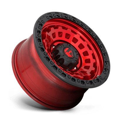 Fuel 1PC | D632 ZEPHYR | 17.0x9.00 | 5X127 | -12 | CANDY RED BLACK BEAD RING