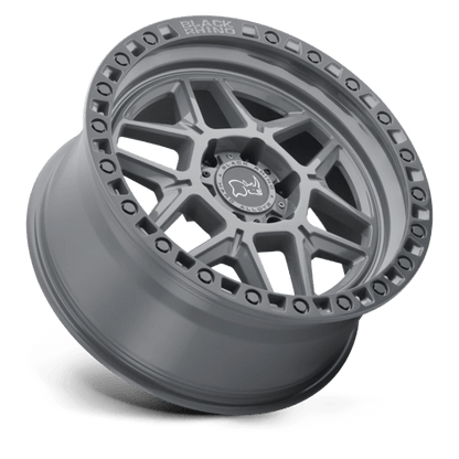 Black Rhino Hard Alloys | KELSO | 17.0x9.00 | 5X114.3 | -18 | BATTLESHIP GRAY W/ BLACK RING