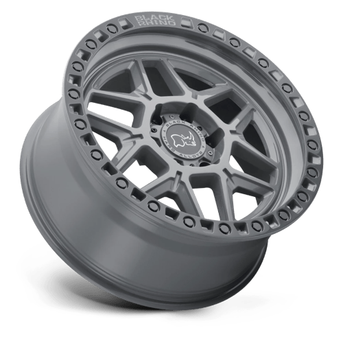 Black Rhino Hard Alloys | KELSO | 17.0x9.00 | 5X127 | -18 | BATTLESHIP GRAY W/ BLACK RING