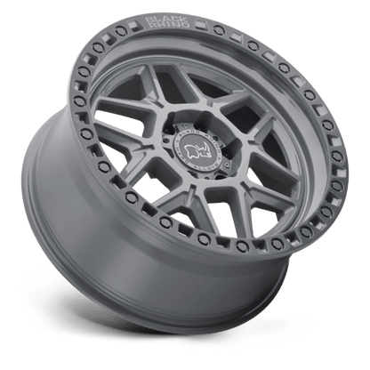 Black Rhino Hard Alloys | KELSO | 17.0x9.00 | 5X127 | -18 | BATTLESHIP GRAY W/ BLACK RING