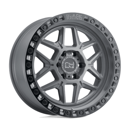 Black Rhino Hard Alloys | KELSO | 17.0x9.00 | 5X114.3 | -18 | BATTLESHIP GRAY W/ BLACK RING