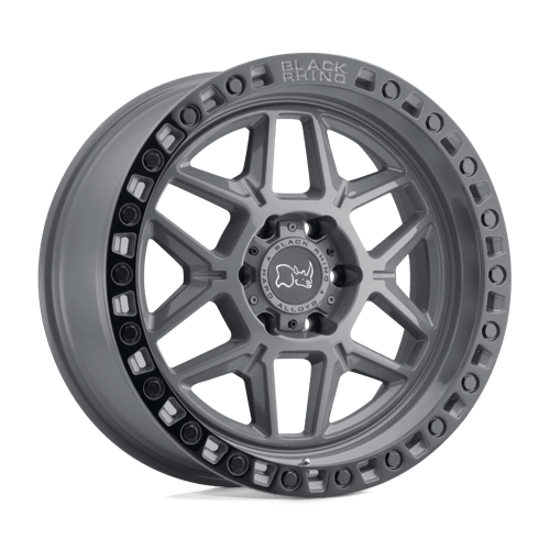 Black Rhino Hard Alloys | KELSO | 17.0x9.00 | 6X139.7 | -12 | BATTLESHIP GRAY W/ BLACK RING