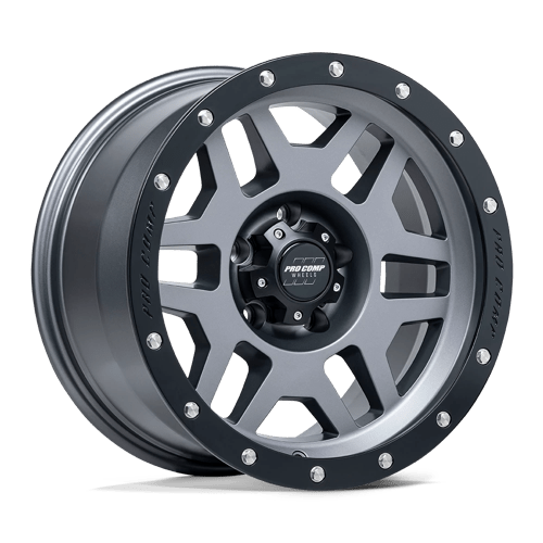 Pro Comp Alloys | PA41 PHASER | 17.0x9.00 | 6X139.7 | -6 | MATTE GRAPHITE W/ BLACK LIP