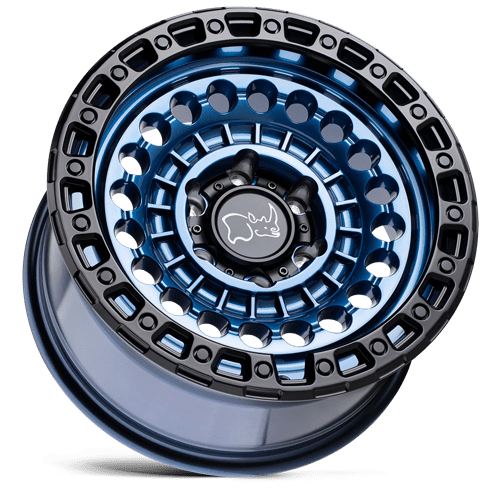 Black Rhino Hard Alloys | SENTINEL | 17.0x8.50 | 5X127 | -18 | COBALT BLUE W/ BLACK RING