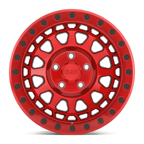 Black Rhino Hard Alloys | PRIMM | 17.0x9.00 | 5X114.3 | -18 | CANDY RED W/ BLACK BOLTS