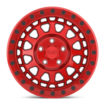 Black Rhino Hard Alloys | PRIMM | 17.0x9.00 | 5X114.3 | -18 | CANDY RED W/ BLACK BOLTS
