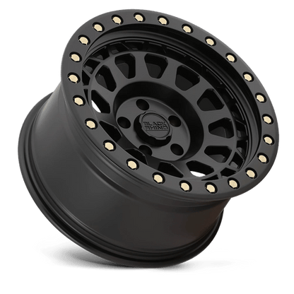 Black Rhino Hard Alloys | PRIMM | 17.0x9.00 | 6X139.7 | -12 | MATTE BLACK W/ BRASS BOLTS
