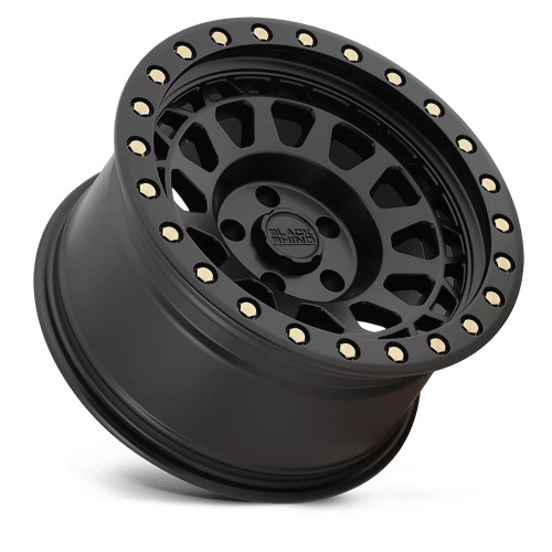 Black Rhino Hard Alloys | PRIMM | 17.0x9.00 | 5X114.3 | -18 | MATTE BLACK W/ BRASS BOLTS