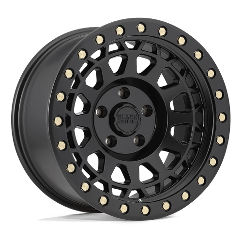 Black Rhino Hard Alloys | PRIMM | 18.0x9.50 | 5X150 | 12 | MATTE BLACK W/ BRASS BOLTS