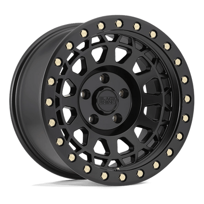 Black Rhino Hard Alloys | PRIMM | 17.0x9.00 | 6X139.7 | -12 | MATTE BLACK W/ BRASS BOLTS