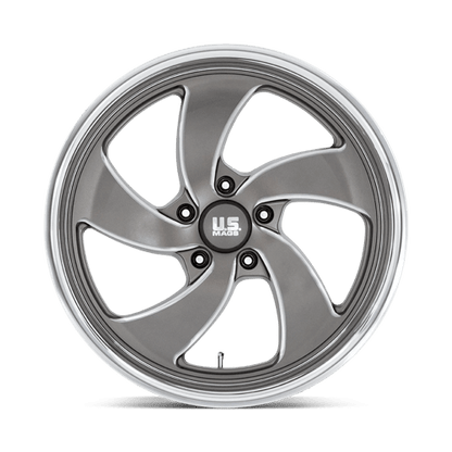 US Mag 1PC | U133 DESPERADO | 20.0x8.00 | 5X127 | 1 | ANTHRACITE MILLED DIAM-CUT LIP
